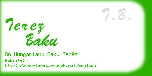terez baku business card